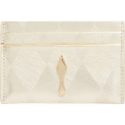 Christian Louboutin Bettina Metallic Leather Card Case