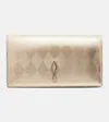 Christian Louboutin Bettina Patent Leather Clutch Bag In Gold