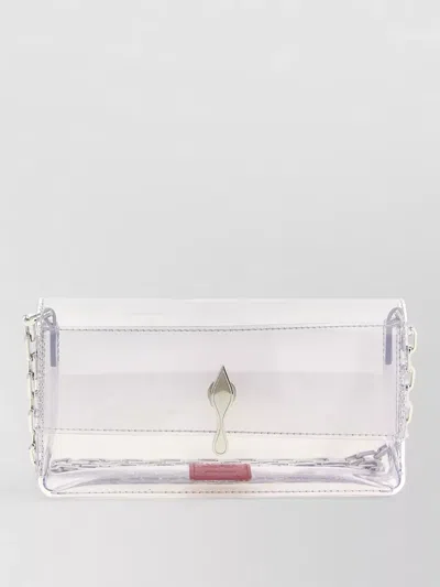 Christian Louboutin Bettina Mini Pvc Shoulder Bag In Silver