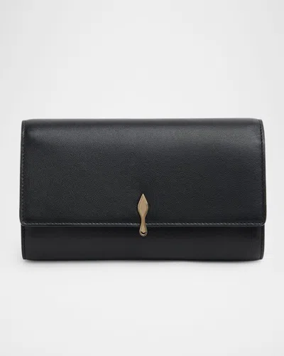 Christian Louboutin Bettina Nappa Leather Wallet On Chain In Black