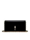 Christian Louboutin Rectangular Clutch Bag Chain Strap Metal Hardware In Black