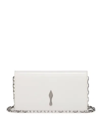 Christian Louboutin Bettina Patent Calfskin Clutch In White
