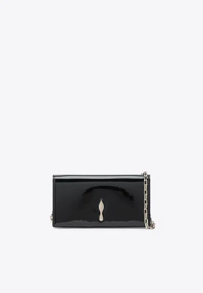CHRISTIAN LOUBOUTIN BETTINA PATENT LEATHER CHAIN CLUTCH