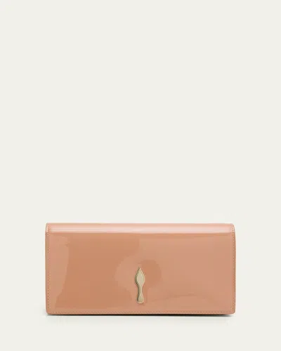 Christian Louboutin Bettina Patent Leather Clutch Bag In Red