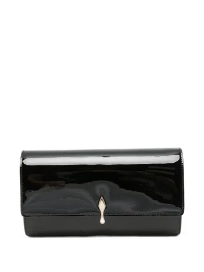 Christian Louboutin Bettina Patent Leather Wallet On Chain In Purple