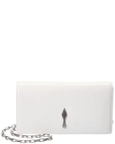Christian Louboutin Bettina Patent Wallet On Chain In White