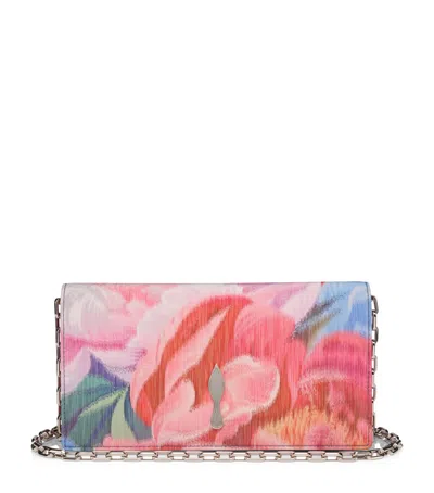 Christian Louboutin Bettina Floral Patterned Clutch Bag In Pink