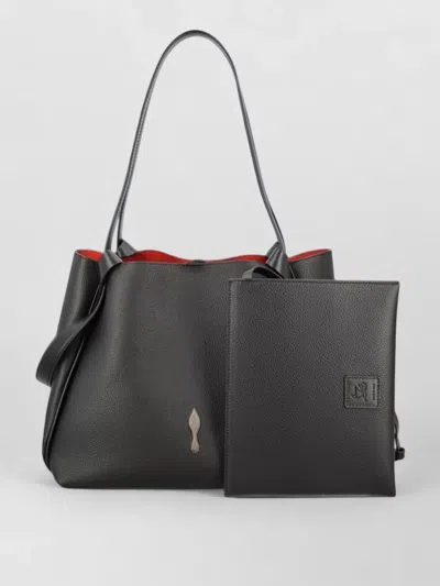 Christian Louboutin Bettina Small Leather Shoulder Tote Bag In Black