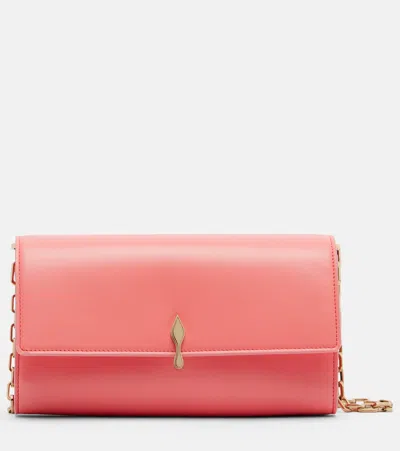 Christian Louboutin Bettina Small Leather Wallet On Chain In White