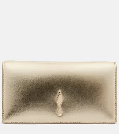 Christian Louboutin Bettina Small Metallic Leather Clutch In Pattern