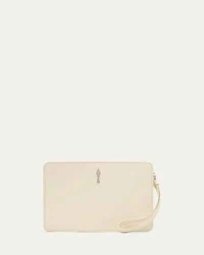 Christian Louboutin Bettina Small Nappa Leather Wristlet Pouch Bag In Neutral