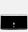 Christian Louboutin Bettina Small Patent Leather Clutch In Black