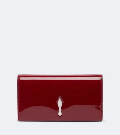 Christian Louboutin Bettina Small Patent Leather Clutch In Red