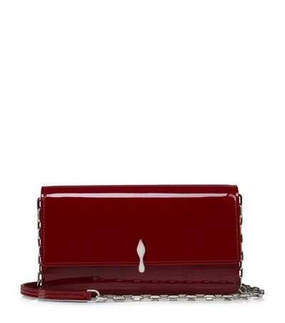 Christian Louboutin Bettina Soft Patent Wallet-on-chain In Red