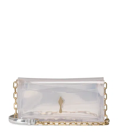 Christian Louboutin Bettina Transparent Clutch Bag In Silver