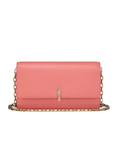 Christian Louboutin Bettina Wallet On Chain In Grapefruit Color