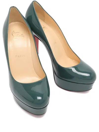 Pre-owned Christian Louboutin Bianca Platform Pumps In Green