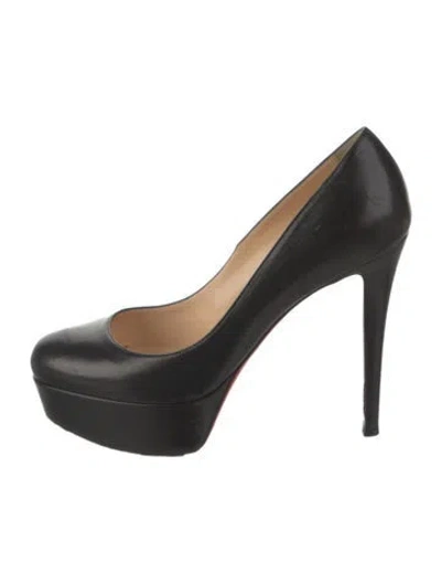 Pre-owned Christian Louboutin Bianca Leather Pumps In Black