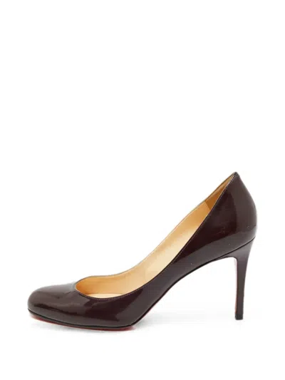 Pre-owned Christian Louboutin Bianca Patent Leather Pumps In Red