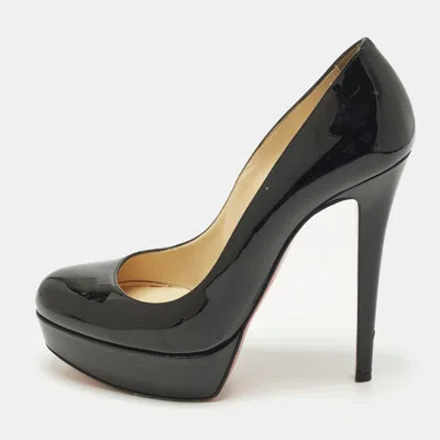 Pre-owned Christian Louboutin Bianca Size 38 Black Patent Leather Pumps