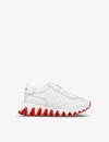 Christian Louboutin Mini Shark Sculptural-sole Leather Low-top Trainers 4-9 Yea In Bianco