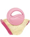 Christian Louboutin Biloumoon Raffia & Leather Basket Tote In Pink