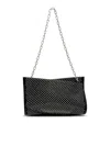 Christian Louboutin Black And Silver Loubitwist Nappa Strass Shoulder Bag In Black