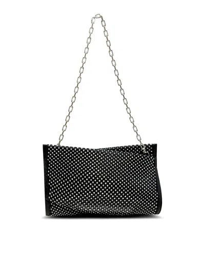 Christian Louboutin Black And Silver Loubitwist Nappa Strass Shoulder Bag
