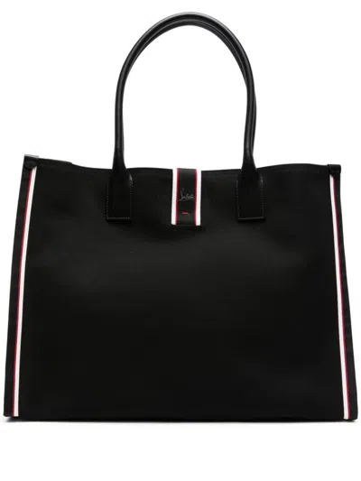 Christian Louboutin Black Canvas Tote Handbag For Men
