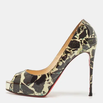 Pre-owned Christian Louboutin Black Carrara Specchio Patent Leather New Very Prive Pumps Size 39