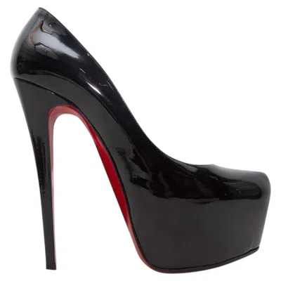 Pre-owned Christian Louboutin Black  Patent Pointed-toe Platform Pumps Size 39