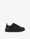 Christian Louboutin Funnyto Glitter Low-top Sneakers In Black