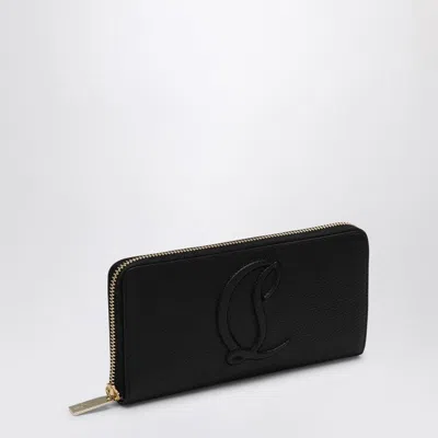 Christian Louboutin Elegant Black Grained Leather Mini Wallet