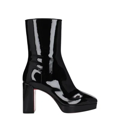Christian Louboutin Black Leather Ankle