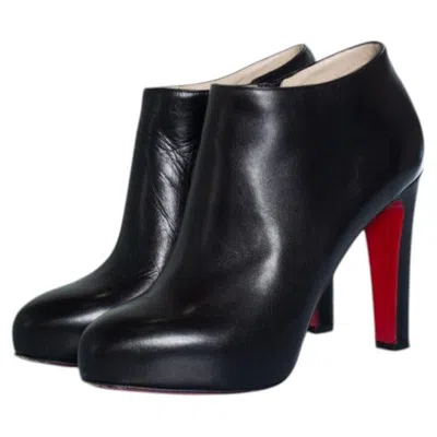Pre-owned Christian Louboutin , Black Leather Ankle Boots