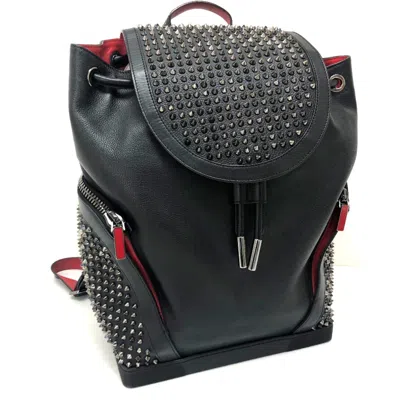 Pre-owned Christian Louboutin Black Leather Backpack ()