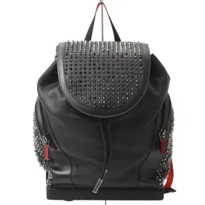 Pre-owned Christian Louboutin Black Leather Backpack ()