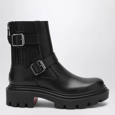CHRISTIAN LOUBOUTIN CHRISTIAN LOUBOUTIN BLACK LEATHER BIKER BOOTS