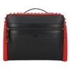 Christian Louboutin Black Leather Briefcase With Red Studded Edges And Modern Design In Black