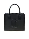 Christian Louboutin Black Leather By My Side Mini Tote In Black