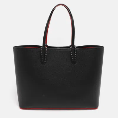 Pre-owned Christian Louboutin Black Leather Cabata Tote