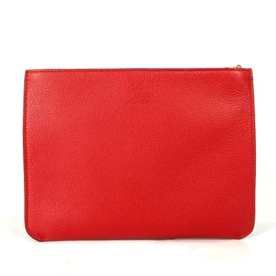 Pre-owned Christian Louboutin Black Leather Clutch Bag ()