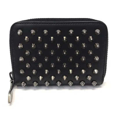 Pre-owned Christian Louboutin Black Leather Coin Purse/coin Case ()