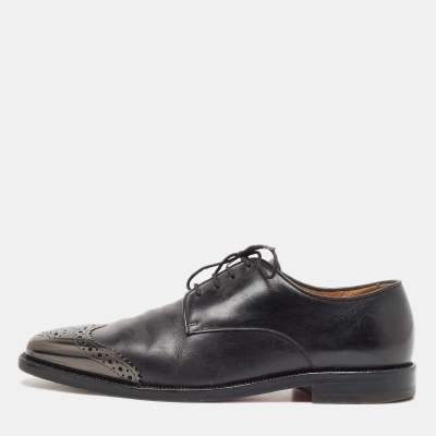 Pre-owned Christian Louboutin Black Leather Gareth Derby Size 40