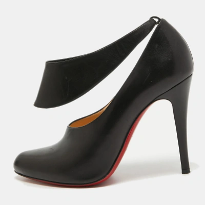Pre-owned Christian Louboutin Black Leather Miss Zorra Pumps Size 40