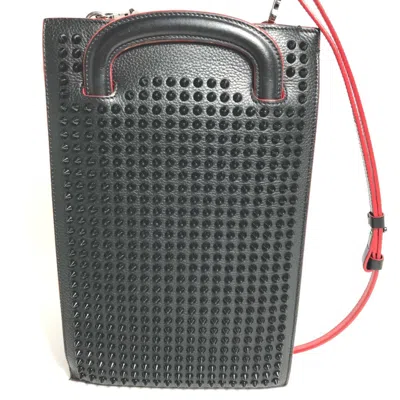 Pre-owned Christian Louboutin Black Leather Shoulder Bag ()