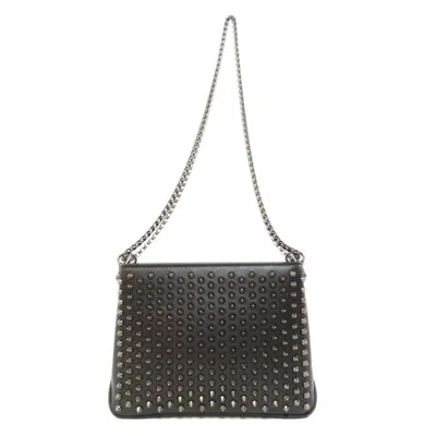 Pre-owned Christian Louboutin Black Leather Shoulder Bag ()