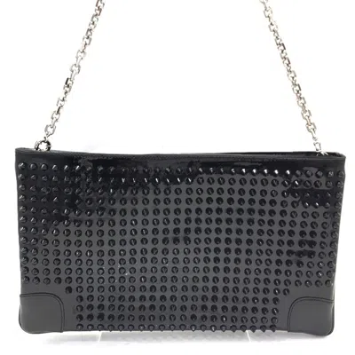 Pre-owned Christian Louboutin Black Leather Shoulder Bag ()