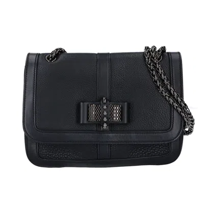 Pre-owned Christian Louboutin Black Leather Shoulder Bag ()
