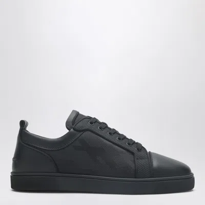 CHRISTIAN LOUBOUTIN BLACK LEATHER SNEAKER LOUIS JUNIOR